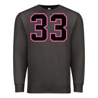 Smoke number 33 sports jersey athlete fan pink black lucky number t shirt Premium Sweatshirt - linhVisuals