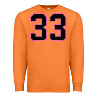 Carrot number 33 sports jersey athlete fan pink black lucky number t shirt Premium Sweatshirt - linhVisuals