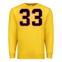 Lemon number 33 sports jersey athlete fan pink black lucky number t shirt Premium Sweatshirt - linhVisuals