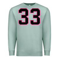 Seafoam number 33 sports jersey athlete fan pink black lucky number t shirt Premium Sweatshirt - linhVisuals