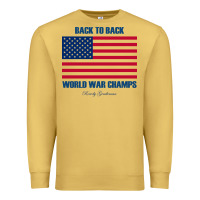 Antique Gold newback to back world war champs back Premium Sweatshirt - linhVisuals