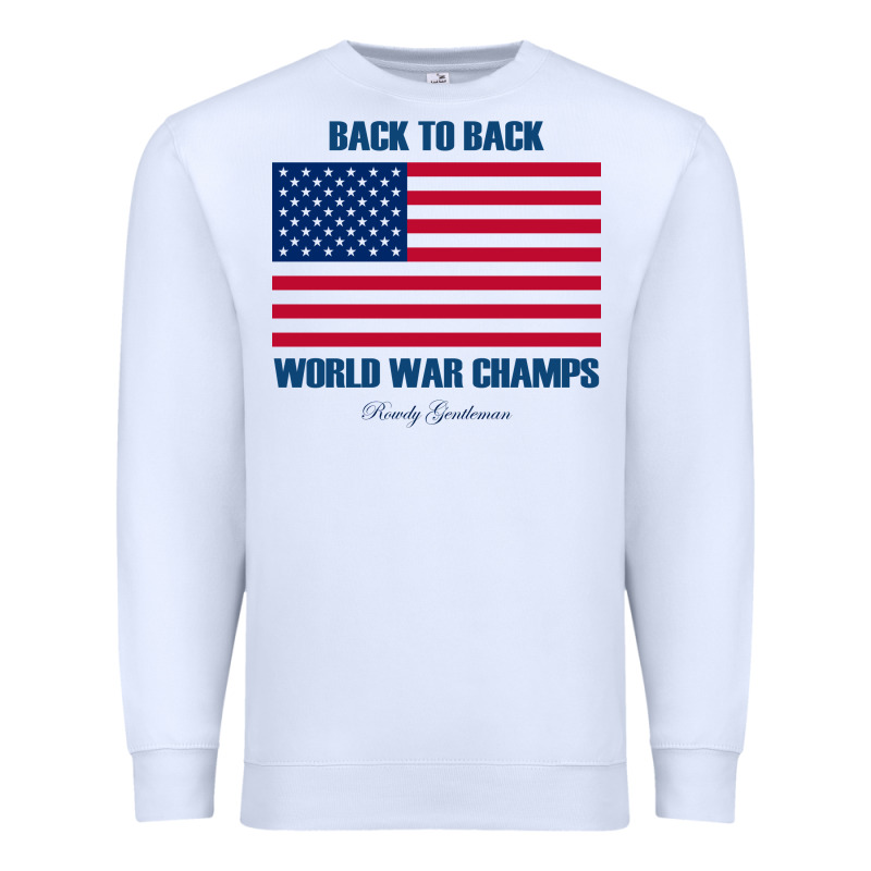 Newback To Back World War Champs Back Premium Sweatshirt by linhVisuals | Teevron