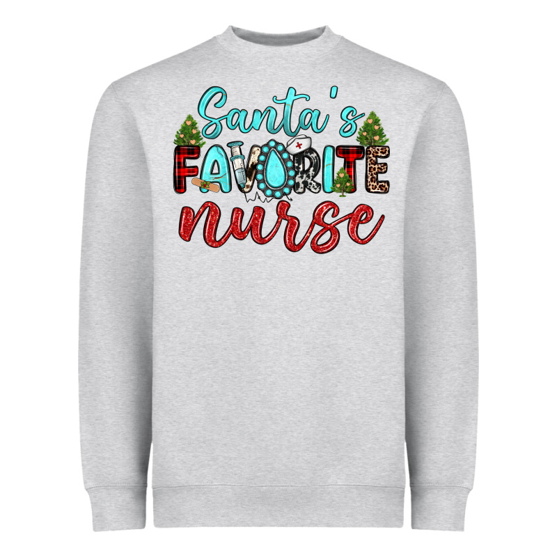 Santa S Favorite Nurse Heavyweight Sweatshirt by JahusDesignShop | Teevron
