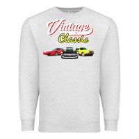 Oatmeal Heather vintage classic oldies cars Premium Sweatshirt - linhVisuals