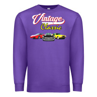Purple vintage classic oldies cars Premium Sweatshirt - linhVisuals