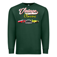 Sports Green vintage classic oldies cars Premium Sweatshirt - linhVisuals