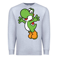 Heather Grey yoshi Premium Sweatshirt - linhVisuals