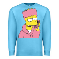 Ocean Blue newbart simpson camron Premium Sweatshirt - linhVisuals