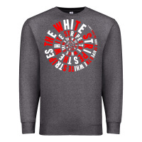Charcoal Heather White Stripes Premium Sweatshirt - linhVisuals