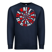 Navy White Stripes Premium Sweatshirt - linhVisuals