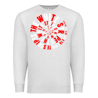 Oatmeal Heather White Stripes Premium Sweatshirt - linhVisuals