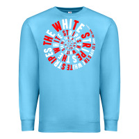 Ocean Blue White Stripes Premium Sweatshirt - linhVisuals