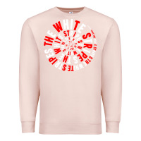 Pale Pink White Stripes Premium Sweatshirt - linhVisuals