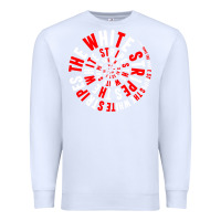 White White Stripes Premium Sweatshirt - linhVisuals