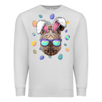 Dove Grey rhino easter bunny ears funny easter eggs hunting sweatshirt Premium Sweatshirt - linhVisuals