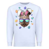 White rhino easter bunny ears funny easter eggs hunting sweatshirt Premium Sweatshirt - linhVisuals