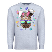 Heather Grey rhino easter bunny ears funny easter eggs hunting sweatshirt Premium Sweatshirt - linhVisuals