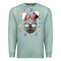 Seafoam rhino easter bunny ears funny easter eggs hunting sweatshirt Premium Sweatshirt - linhVisuals