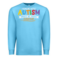 Ocean Blue someone with autism makes me proud Premium Sweatshirt - linhVisuals