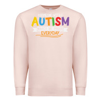 Pale Pink someone with autism makes me proud Premium Sweatshirt - linhVisuals