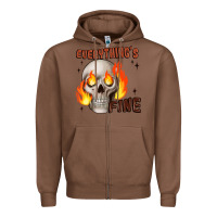 Chestnut everythings fine Zipper Hoodie - JahusDesignShop