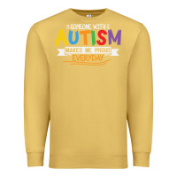 Antique Gold someone with autism makes me proud Premium Sweatshirt - linhVisuals