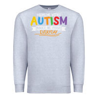 Heather Grey someone with autism makes me proud Premium Sweatshirt - linhVisuals