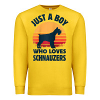 Lemon schnauzer just a boy who loves dogs men retro vintage sunset raglan ba Premium Sweatshirt - linhVisuals