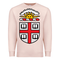 Pale Pink brown university coat of arms Premium Sweatshirt - linhVisuals