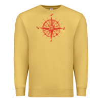 Antique Gold compass Premium Sweatshirt - linhVisuals