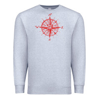 Heather Grey compass Premium Sweatshirt - linhVisuals