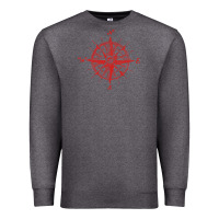 Charcoal Heather compass Premium Sweatshirt - linhVisuals