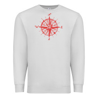 Dove Grey compass Premium Sweatshirt - linhVisuals