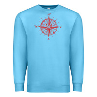 Ocean Blue compass Premium Sweatshirt - linhVisuals