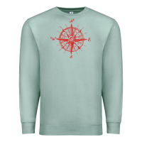 Seafoam compass Premium Sweatshirt - linhVisuals