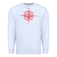 White compass Premium Sweatshirt - linhVisuals