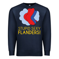 Navy stupid sexy flanders! Premium Sweatshirt - linhVisuals