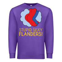 Purple stupid sexy flanders! Premium Sweatshirt - linhVisuals
