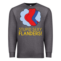 Charcoal Heather stupid sexy flanders! Premium Sweatshirt - linhVisuals