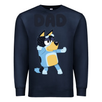 Navy Bluey Dad Premium Sweatshirt - linhVisuals