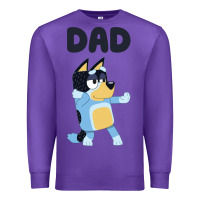 Purple Bluey Dad Premium Sweatshirt - linhVisuals