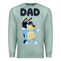 Seafoam Bluey Dad Premium Sweatshirt - linhVisuals