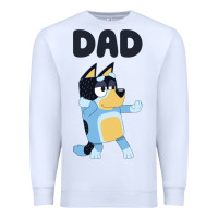 White Bluey Dad Premium Sweatshirt - linhVisuals