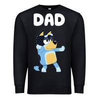 Black Bluey Dad Premium Sweatshirt - linhVisuals