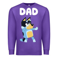 Purple Bluey Dad Premium Sweatshirt - linhVisuals