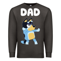 Smoke Bluey Dad Premium Sweatshirt - linhVisuals