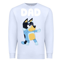 White Bluey Dad Premium Sweatshirt - linhVisuals