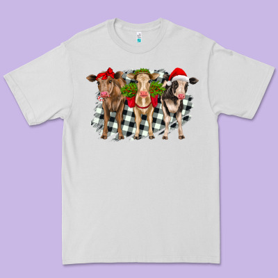 Christmas Heifers Front View Premium Tee Designed By Ranaportraitstore