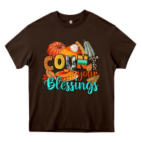 Chocolate Brown count your blessings Heavy Core Tee - CowGirlArtShop