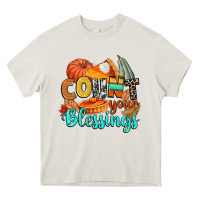 Cream count your blessings Heavy Core Tee - CowGirlArtShop